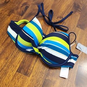 Aerie Colorful Striped Bikini Top 32a.       Bin 12